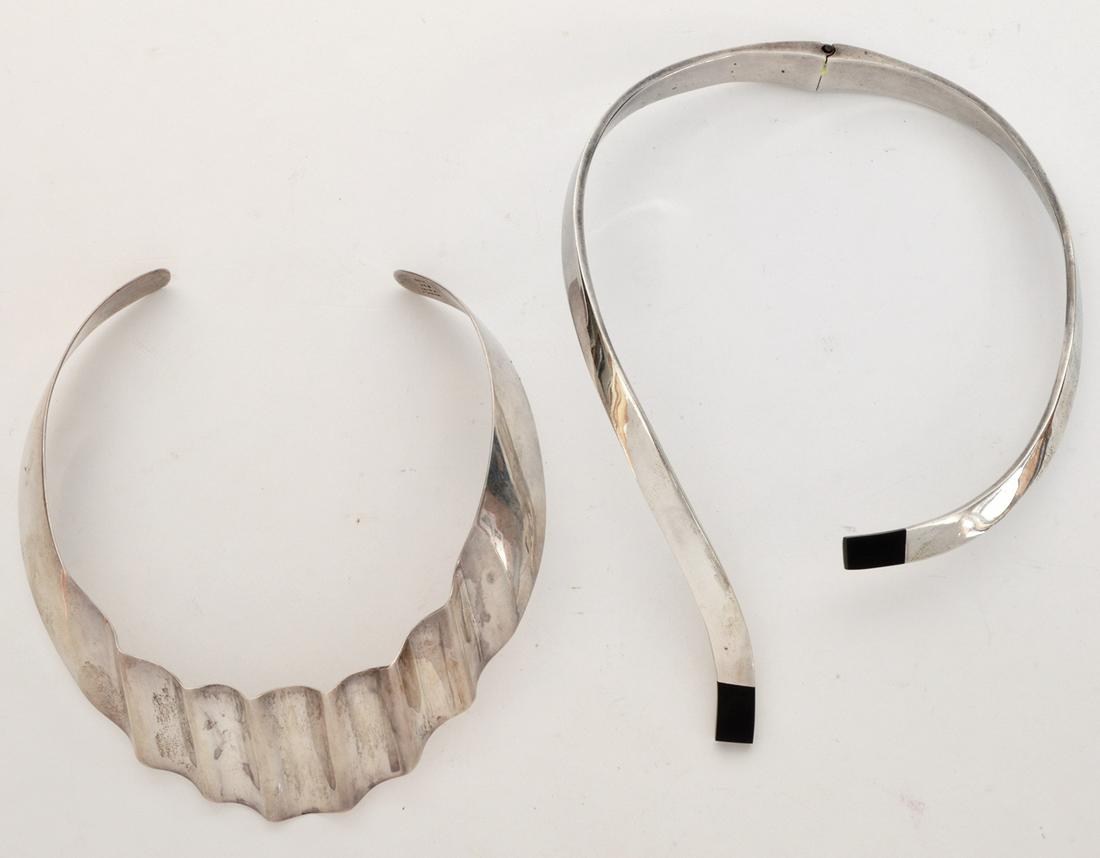 2 Sterling Silver Onyx Choker Necklaces (1 of 7)