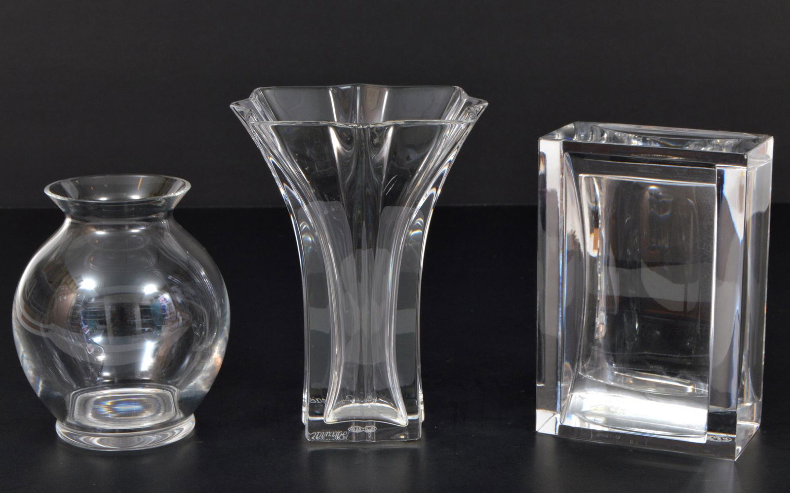 3 Pcs. Baccarat Crystal Vases & Cigarette Holder (1 of 7)