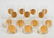 14 Rare Georges Briard Gold Doubloon Glasses