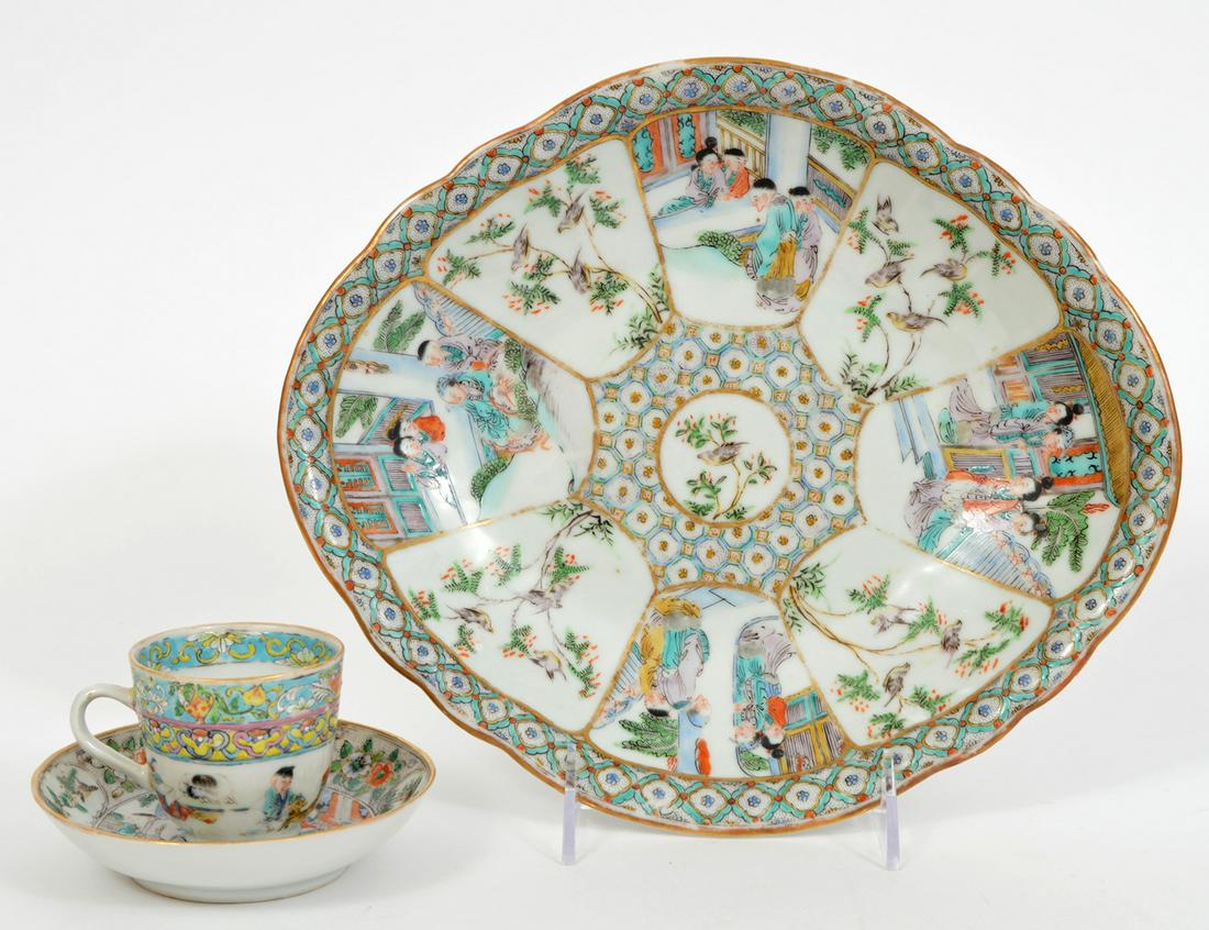 3 Pcs. Chinese Export & Rose Medallion Porcelain (1 of 6)