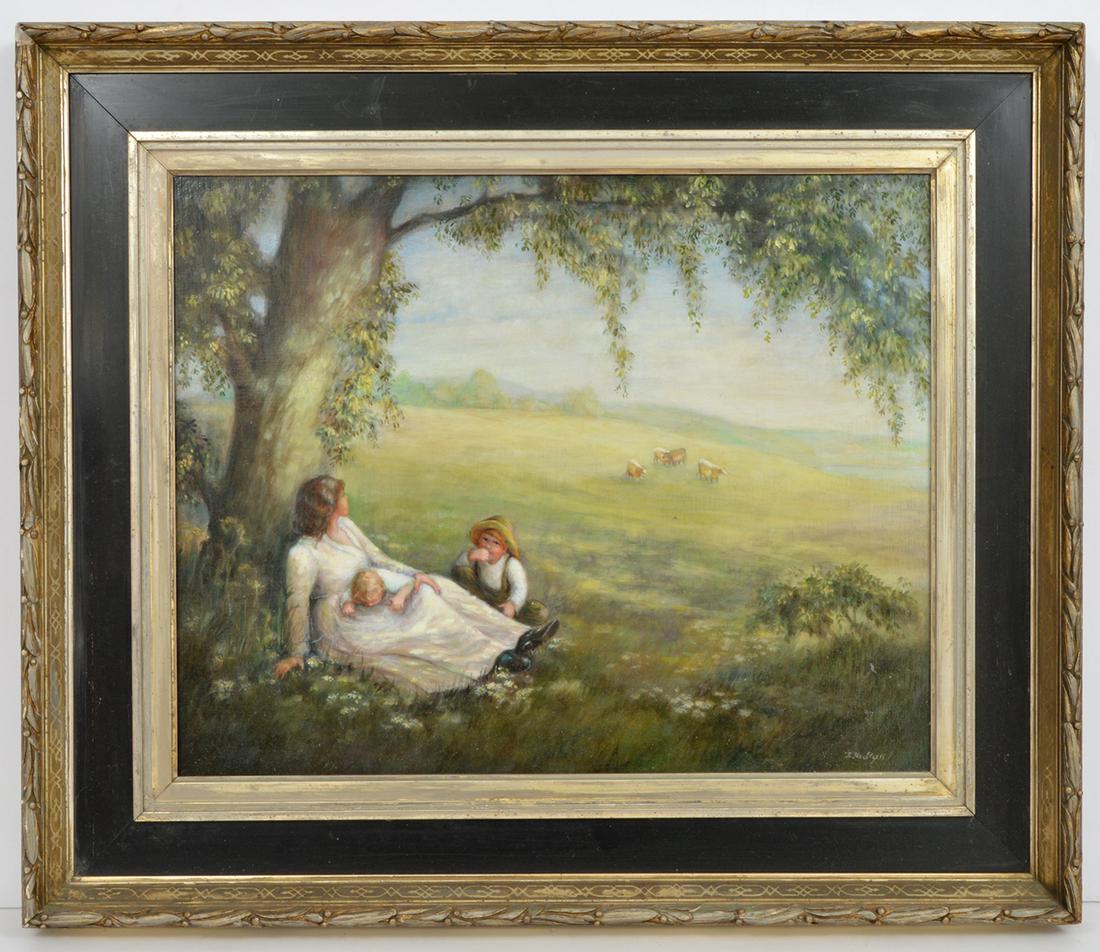 Kaethe Hoeltzell 'Day Dreamer' Oil Painting (1 of 8)