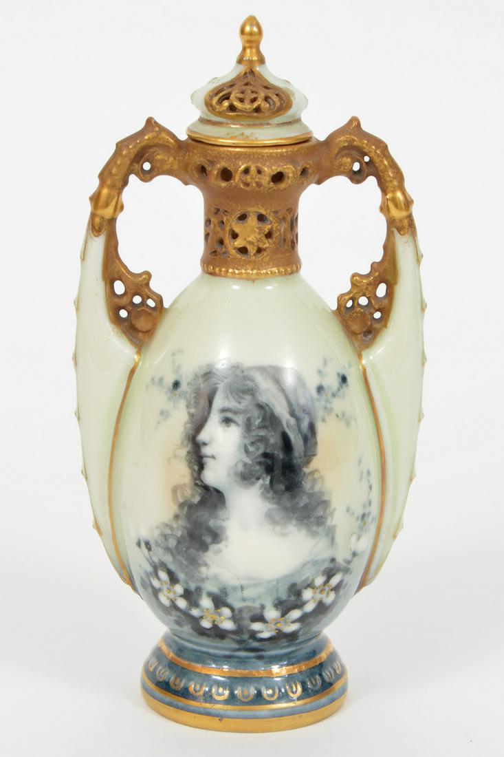 Ernst Wallis Turn Hand Painted Amphora Bottle (1 of 9)