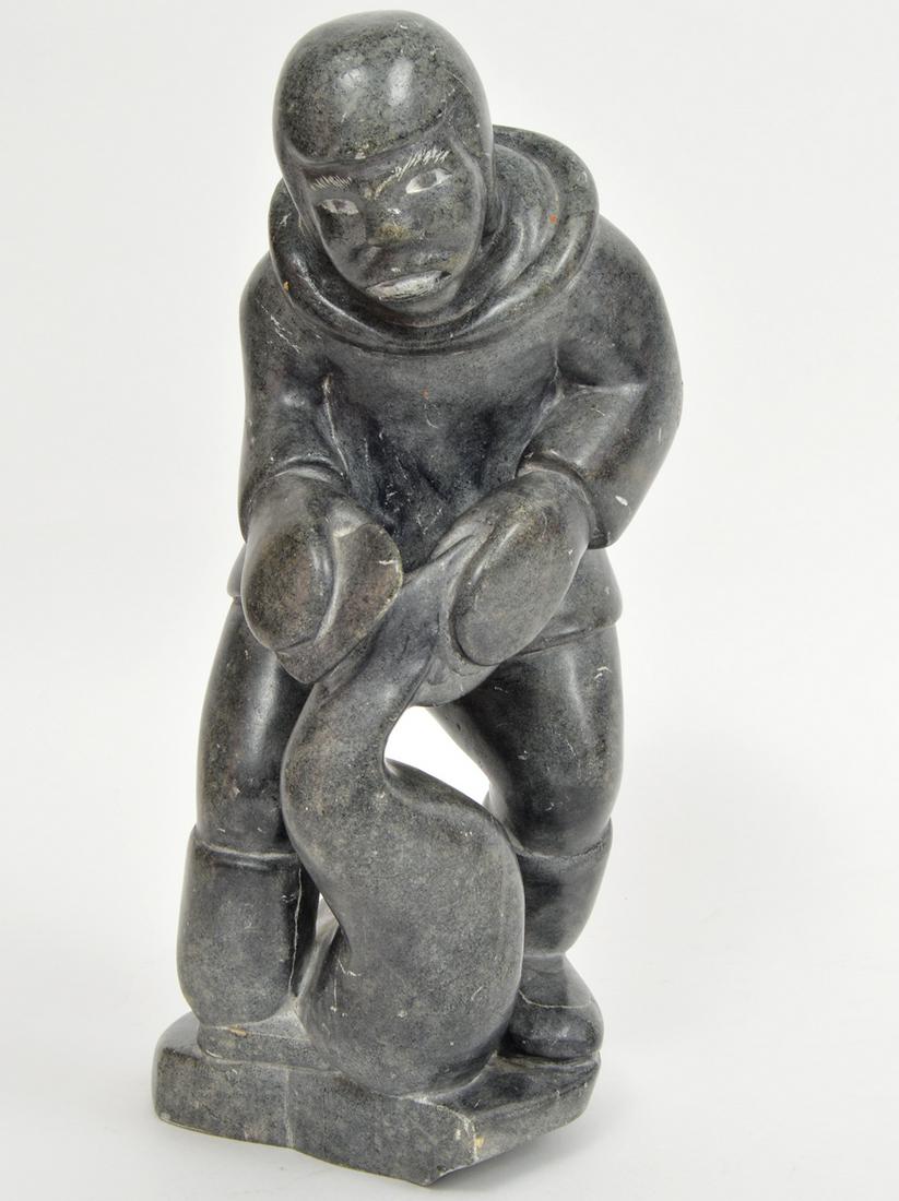 Large Eskimo Art Inuit Soapstone Carving (1 of 7)