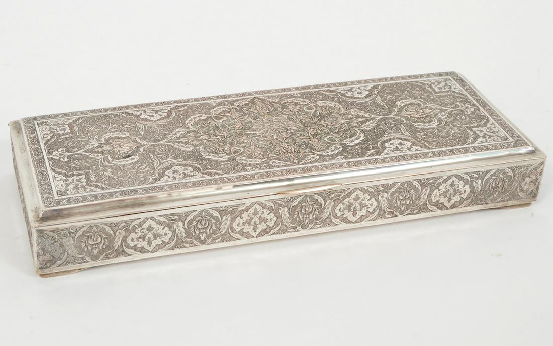 *Silver Rectangular Box Continental Middle Eastern (1 of 8)