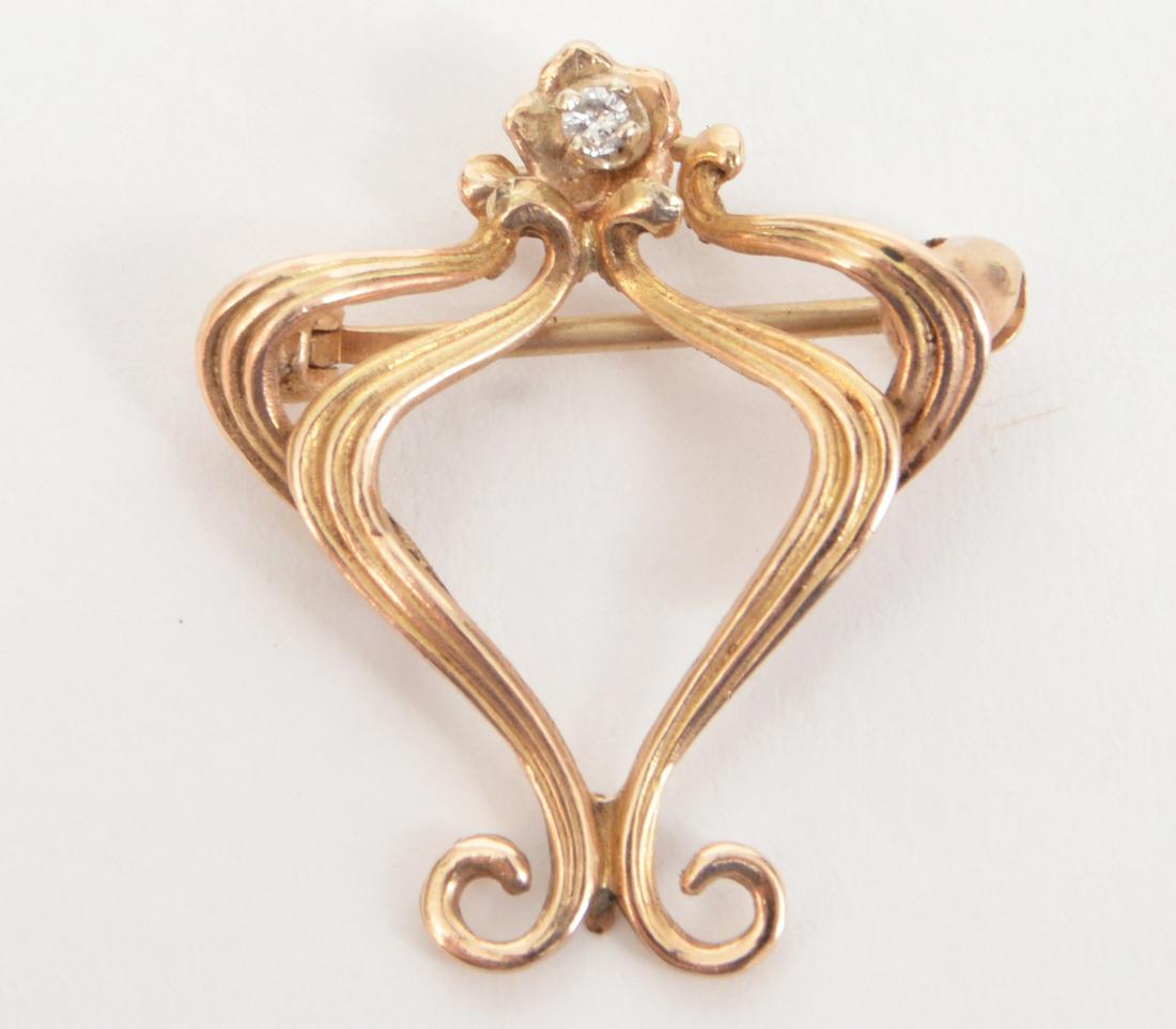 Vintage 14K & Paste Brooch Pendant (1 of 5)