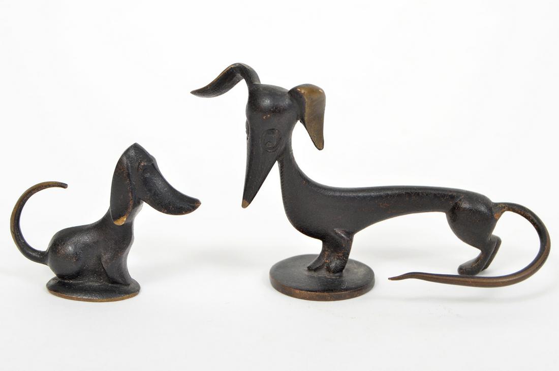 Hagenauer Mini Bronze Dachshund Ash Extinguishers (1 of 6)
