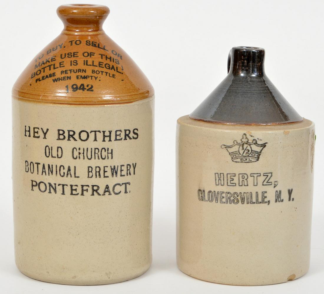 2 1940's Stoneware Jugs Gallon & Half Gallon (1 of 10)