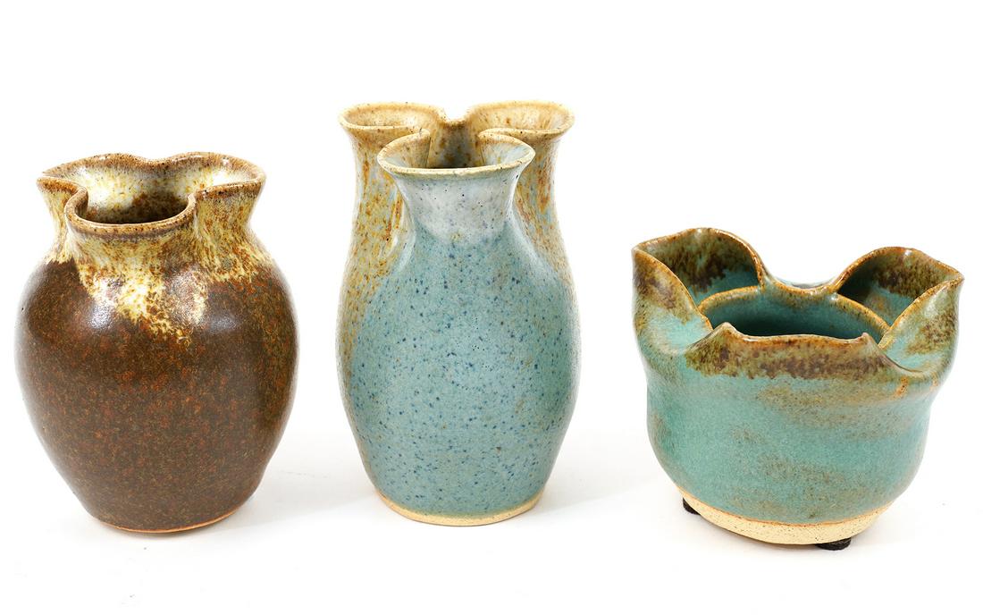3 Small Ceramic Vases By Peter Knudstrup (1 of 7)