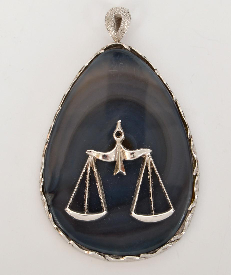 Sterling Quartz Pendant 'Scales of Justice' (1 of 3)