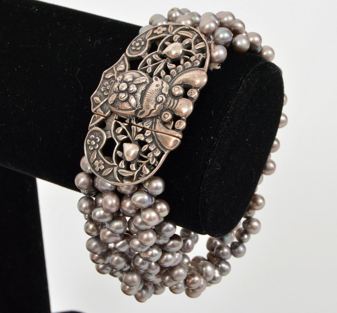 Amy Kahn AK Tahitian Pearl & Sterling Bracelet (1 of 7)