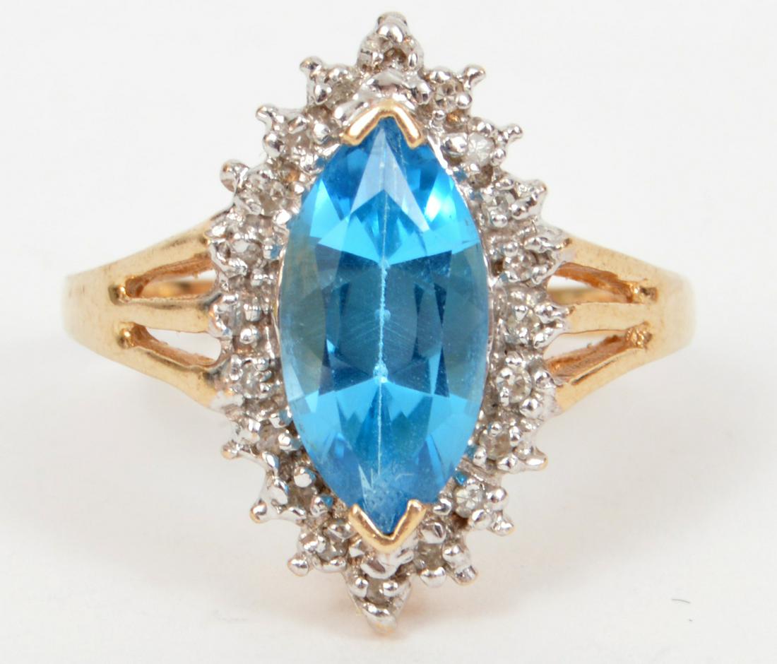London Blue Diamond 14k YG Ring (1 of 7)