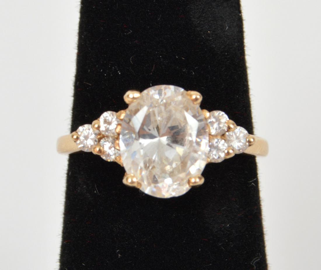 Cubic Zirconia & 14k Yellow Gold Ring (1 of 5)