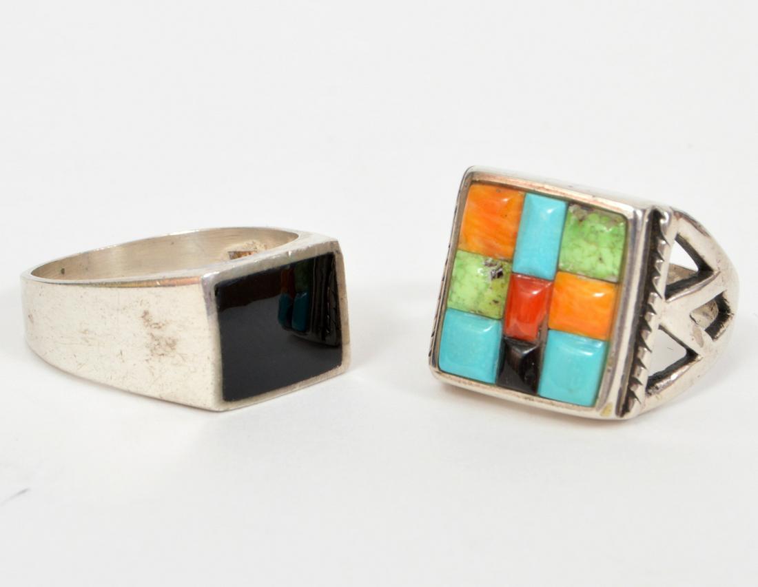 2 Navajo Sterling & Multi-Stone Rings (1 of 10)