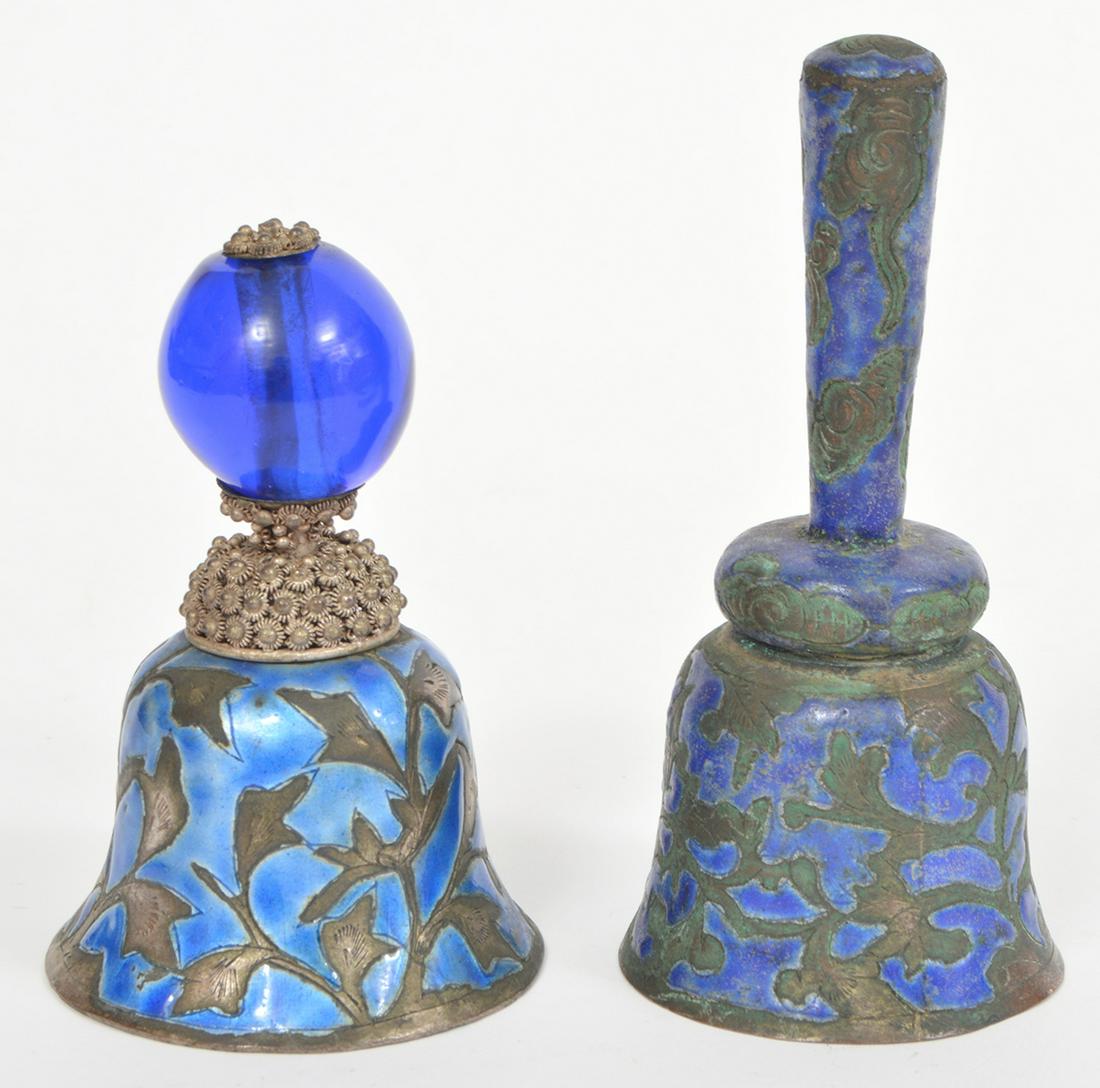 2 Antique Chinese Enamel Bells 19th C (1 of 4)