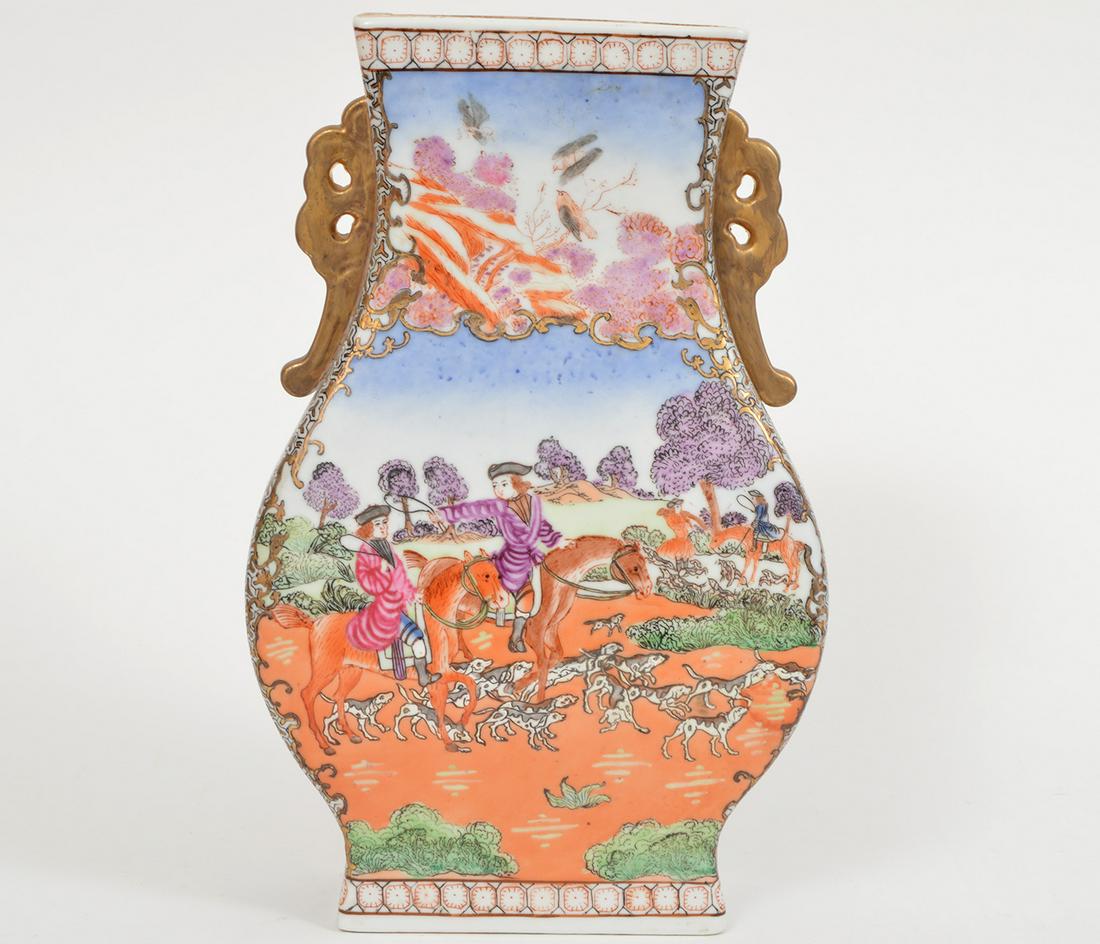 Large Vintage Chinese Hand Painted Enameled Vase (1 of 7)