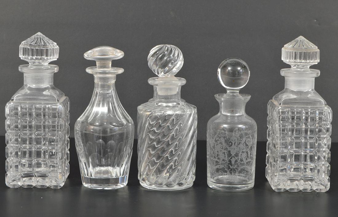 Lot of 5 Vintage Crystal Bottles (1 of 6)