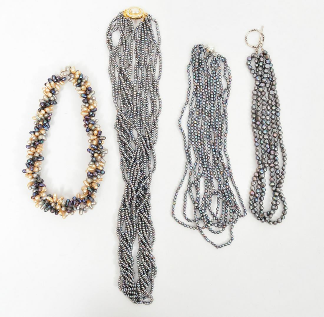 4 Assorted Fresh Water Pearl Necklaces (1 of 6)