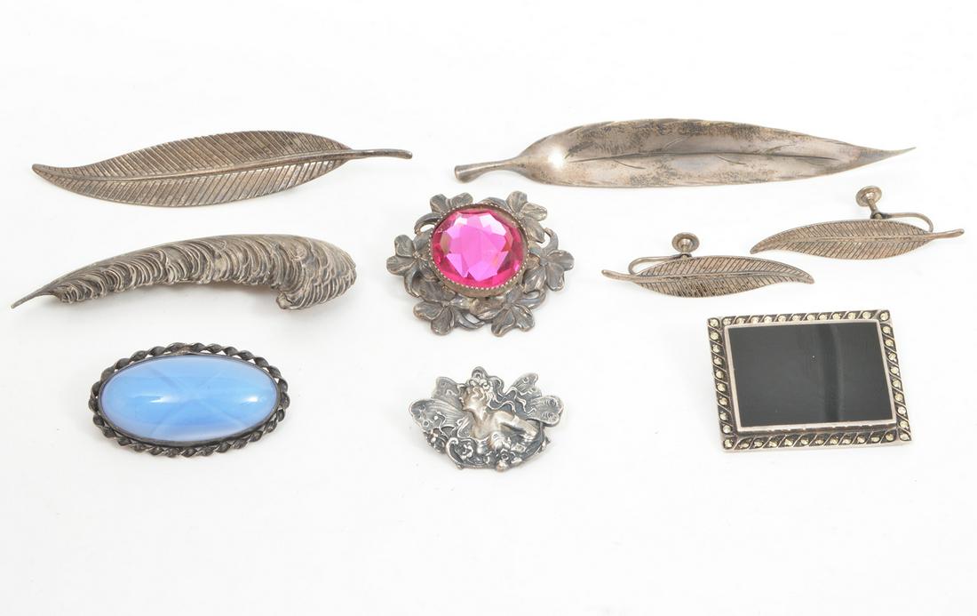 Lot of Sterling Vintage Brooches and Earrings (1 of 3)