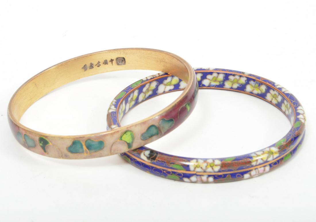 2 Chinese Cloisonne Bangles Bracelets (1 of 3)
