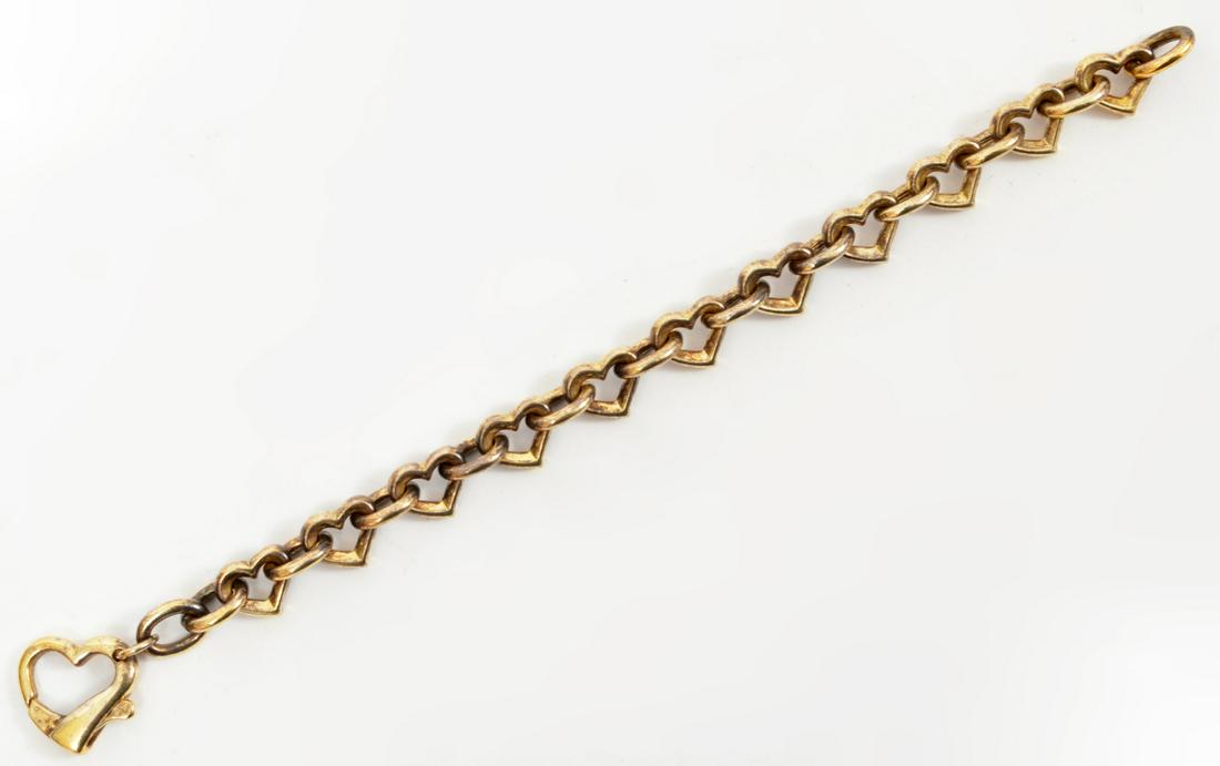 Vintage IBB Sterling Heart Bracelet (1 of 5)