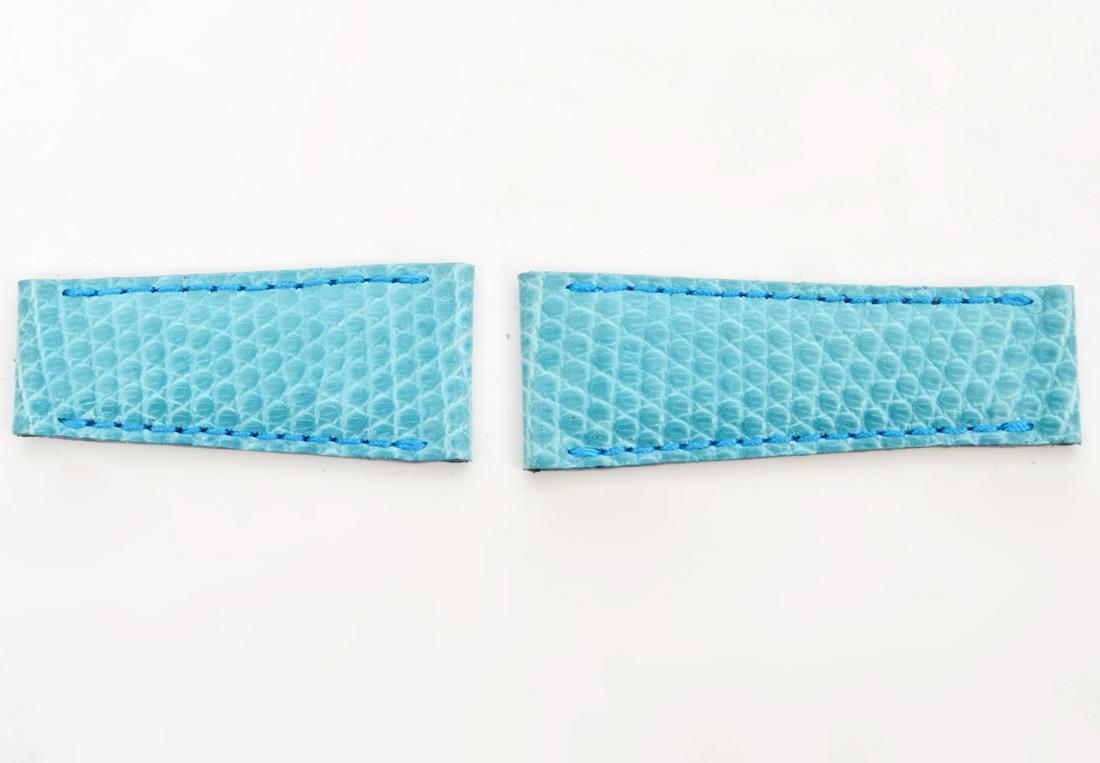 Rolex Blue Lizard Watch Band NEW: Rolex blue lizard watch band. Part number 214-523-S. Lug size: 20mm. Condition report: New. Please examine all photos closely. Contact C. Biddle Auction Gallery for more detailed information. C. Biddl