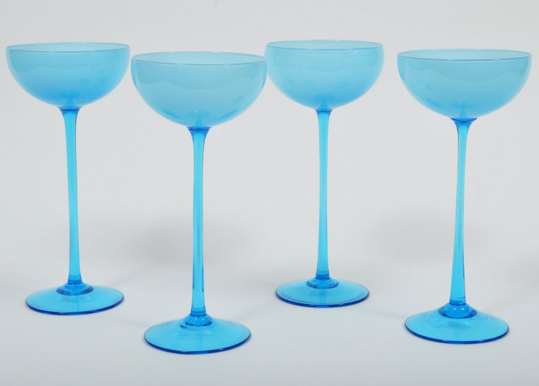 4 Carlo Moretti Brilliant Blue Champagne Glasses (1 of 4)