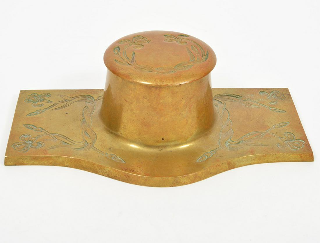 Art Nouveau Bradley & Hubbard Bronze Iris Inkwell (1 of 6)
