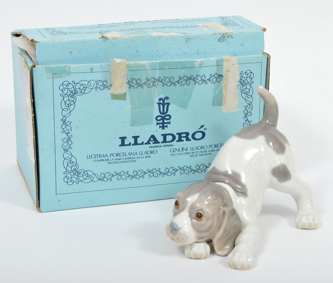 Lladro #1070 Playful Puppy Figurine Retired Box (1 of 5)