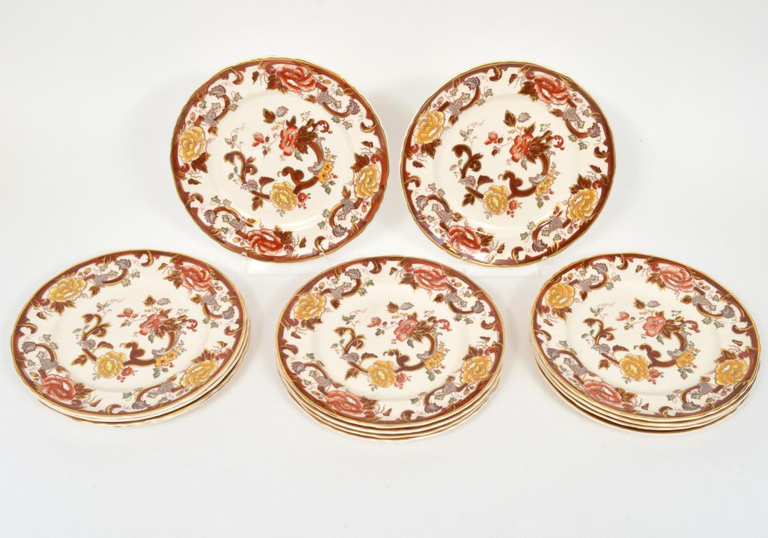 14 Mason's Brown Velvet Dinner Plates (1 of 6)