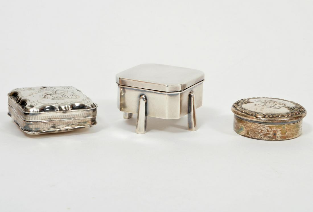 3 Sterling Silver Trinket Boxes (1 of 11)