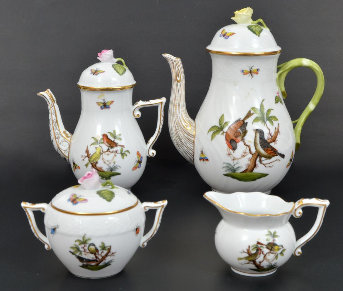 Herend Rothschild Bird Coffee & Teapot Cream Sugar (1 of 12)