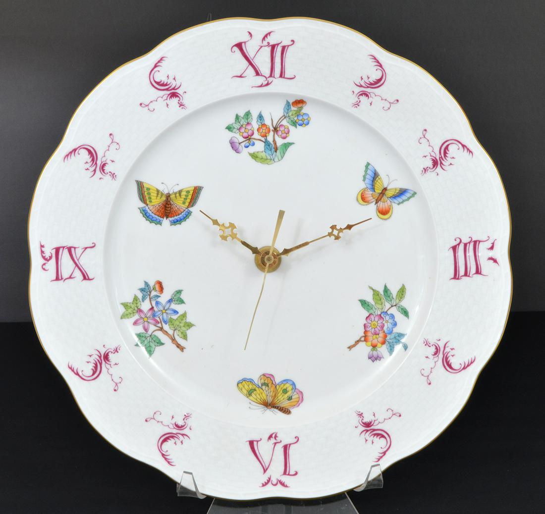 Herend Porcelain Queen Victoria Plate Clock (1 of 5)