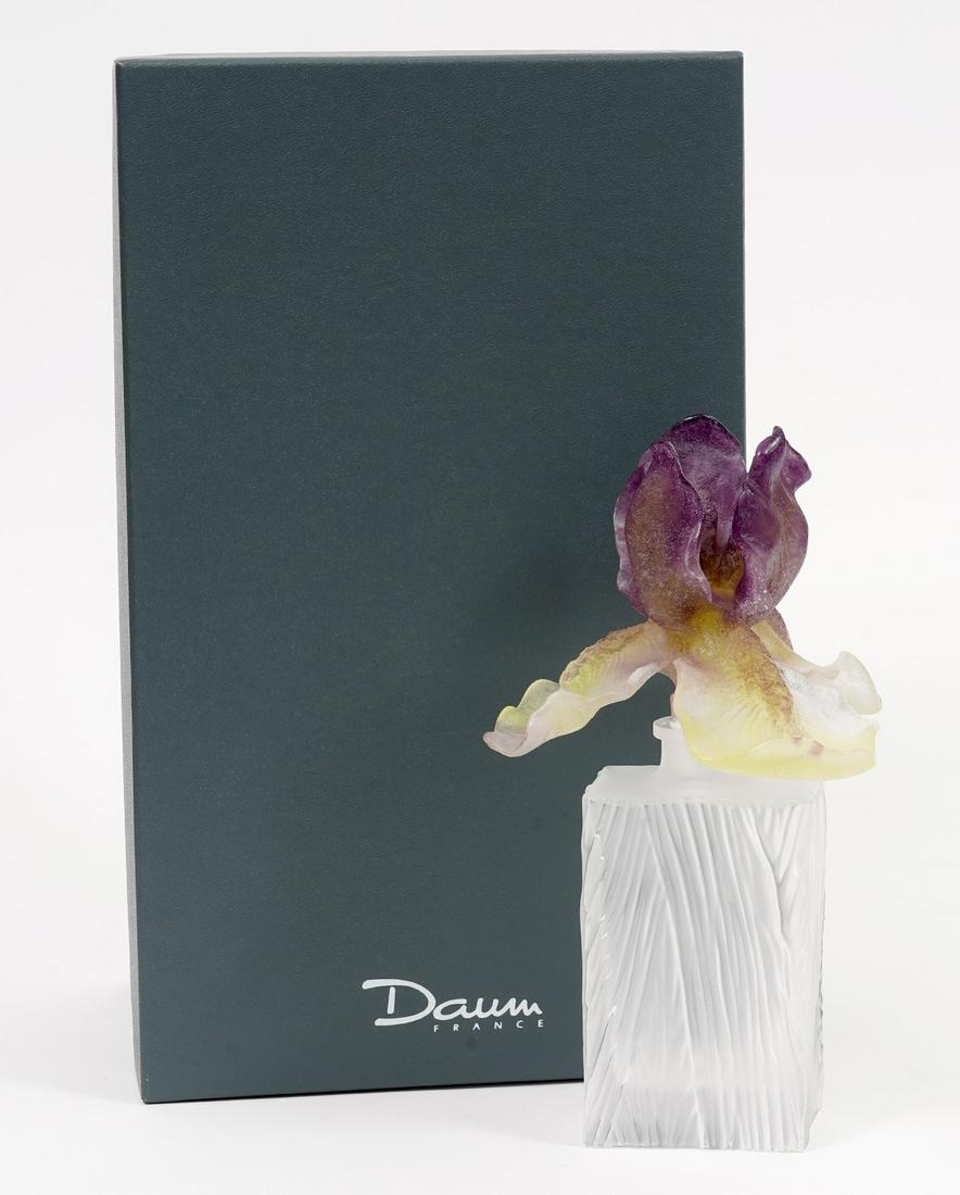 Daum Crystal Iris Flacon Carre Perfume Bottle (1 of 7)