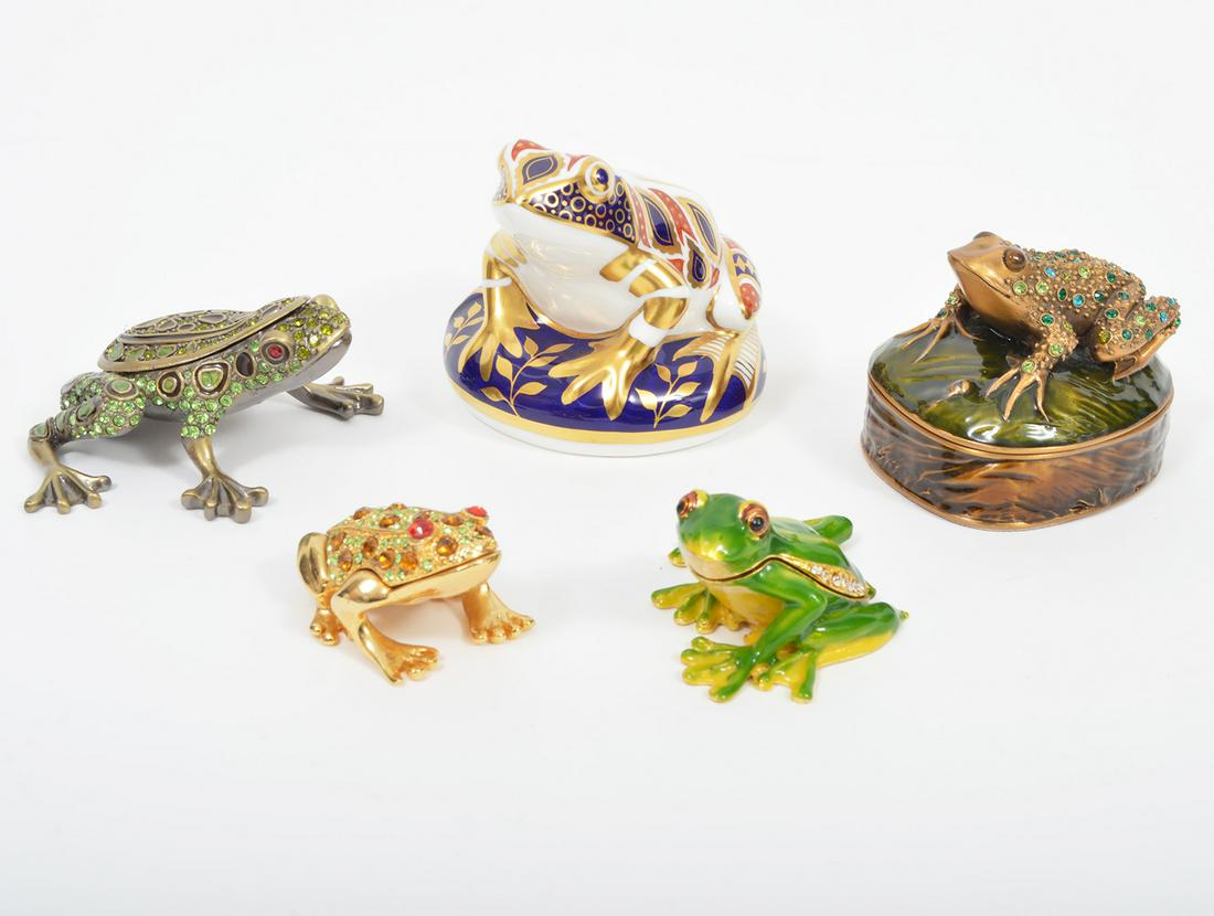 Lot Jeweled Frog Trinket Boxes Edgar Berebi (1 of 10)