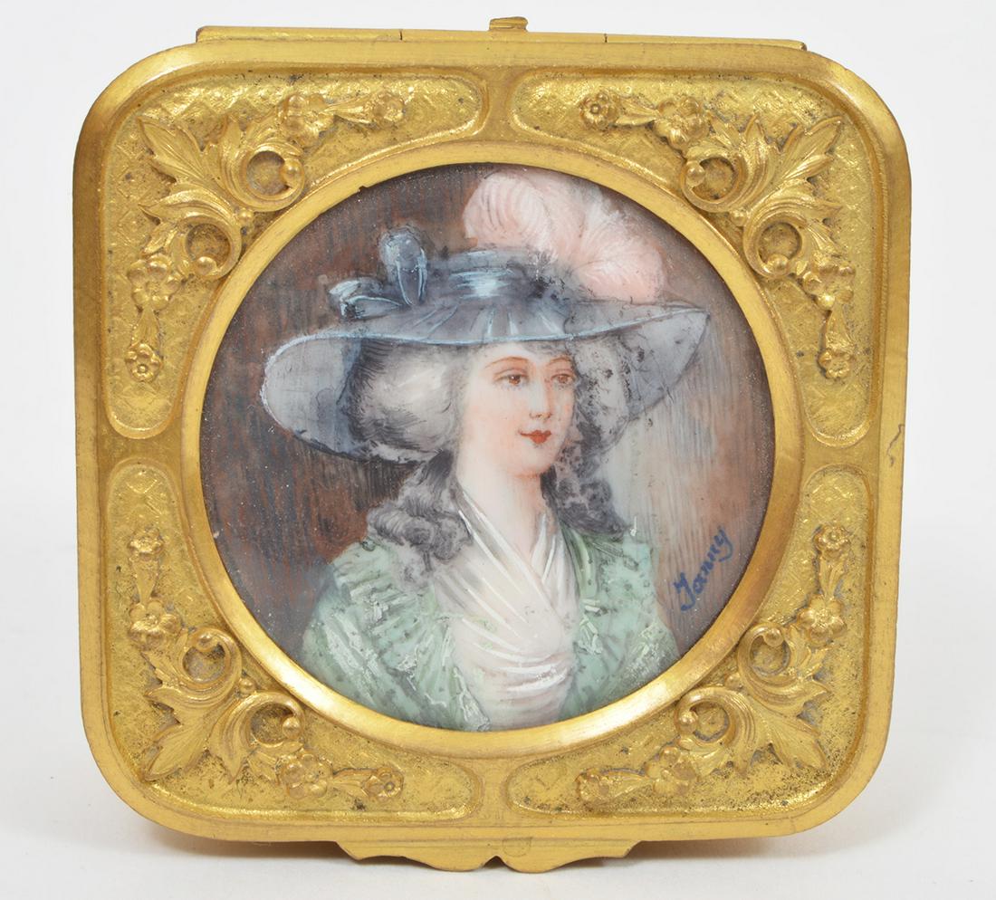 Antique Gilded Mini Portrait Box (1 of 8)