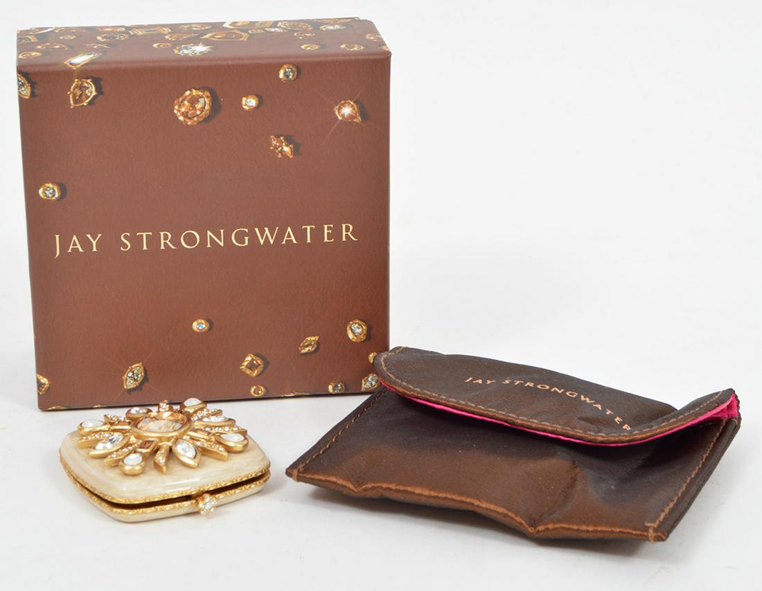 Jay Strongwater Schuyler Bejewled Maltese Compact (1 of 6)