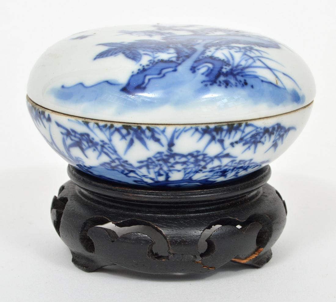 Antique Chinese Blue & White Powder Jar (1 of 9)