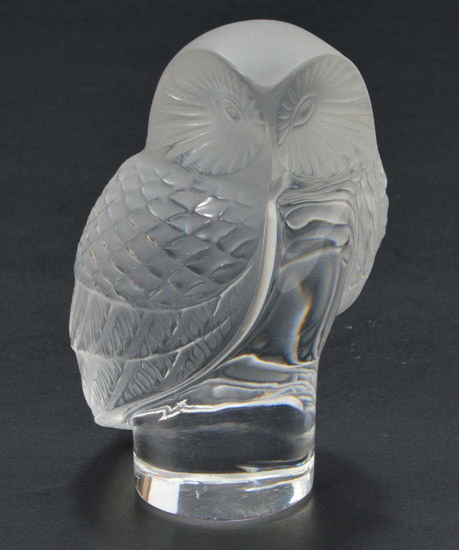 Lalique Crystal Frosted Owl Figurine (1 of 6)