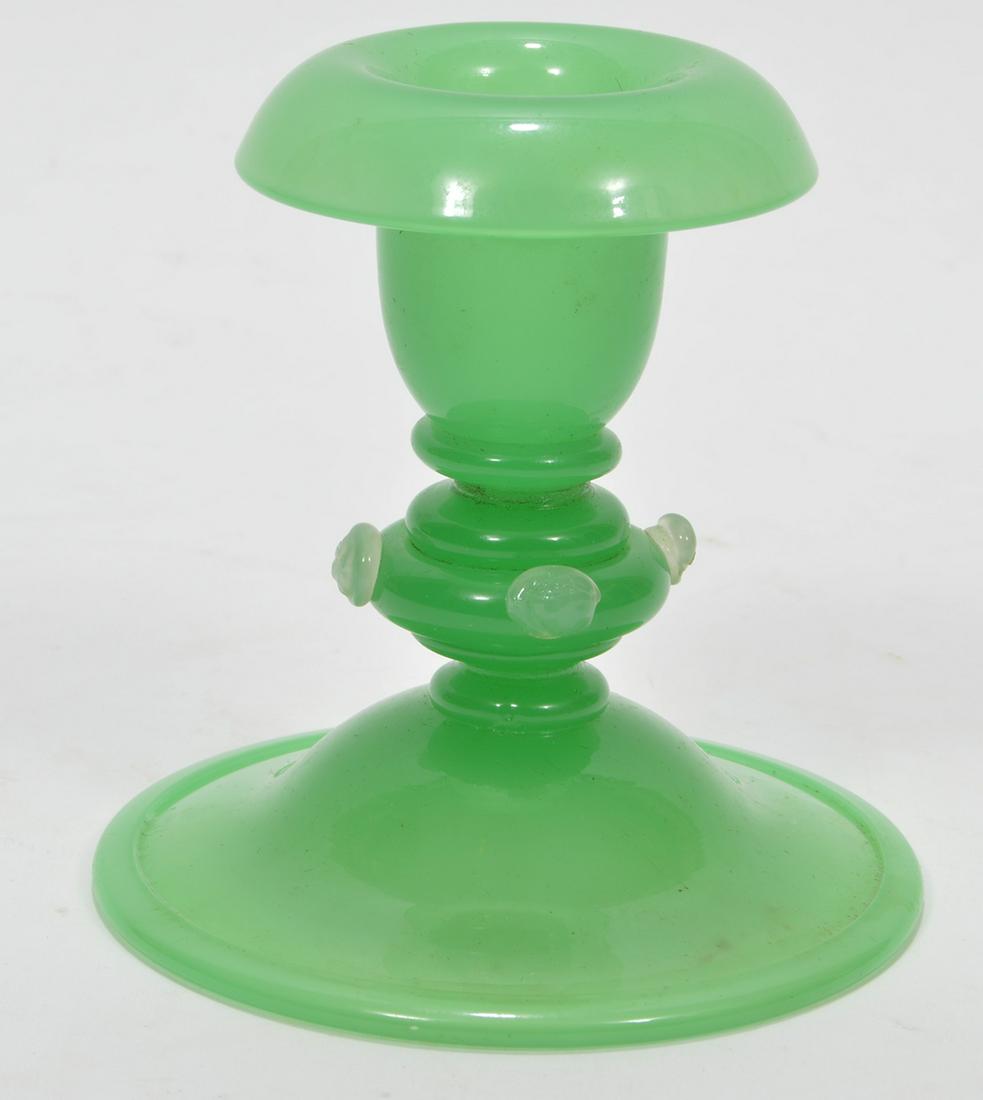 Steuben Jade Art Glass Candlestick (1 of 5)