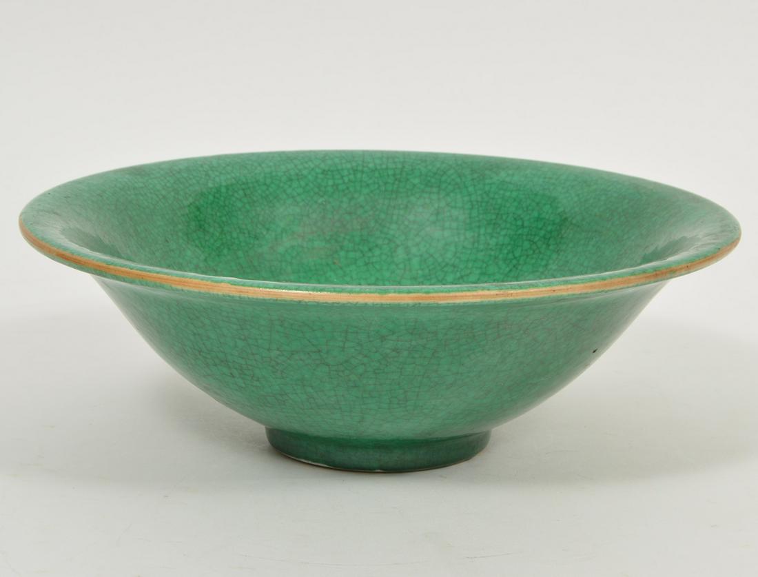 Antique Chinese Crackle Green Bowl (1 of 4)