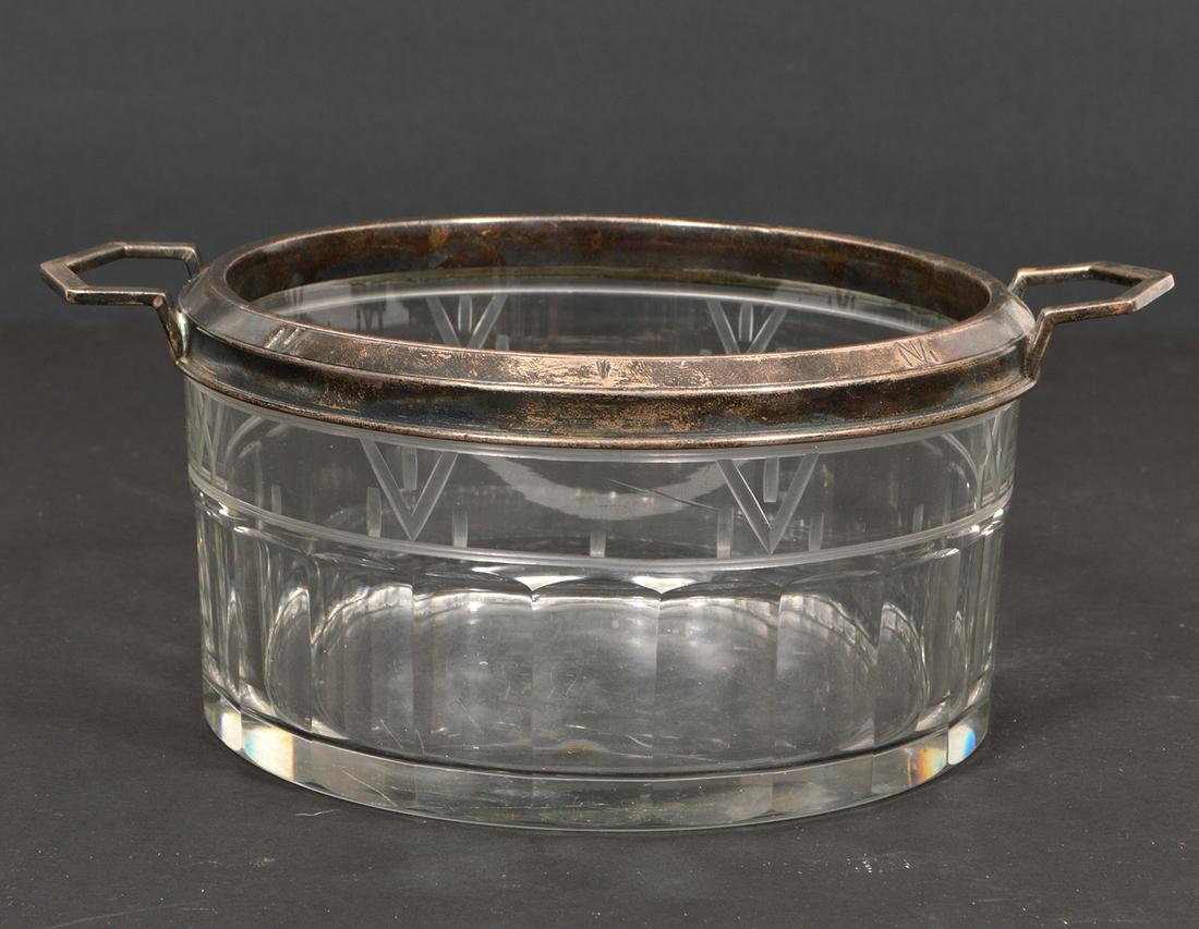 Antique Hawkes Sterling Silver Rim Glass Bowl (1 of 8)