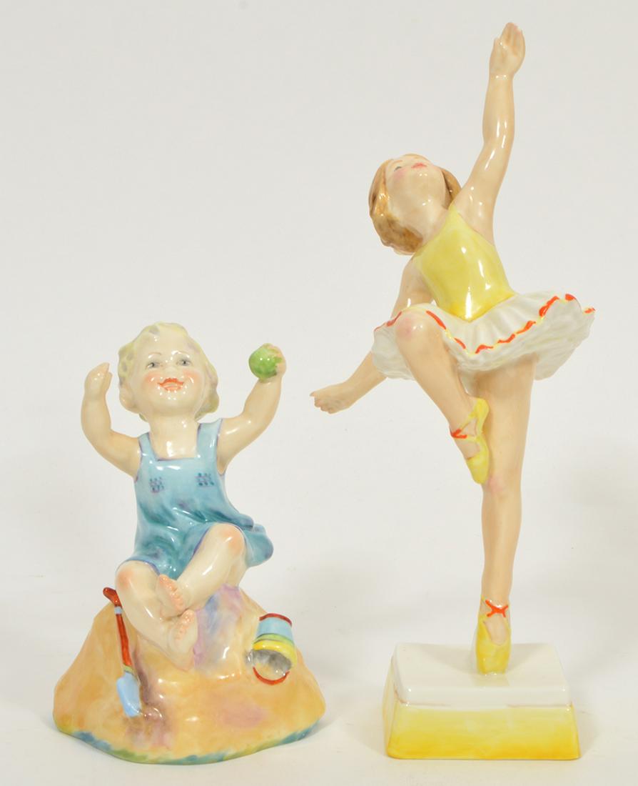 2 Royal Worcester Porcelain Figures Boy & Girl (1 of 7)
