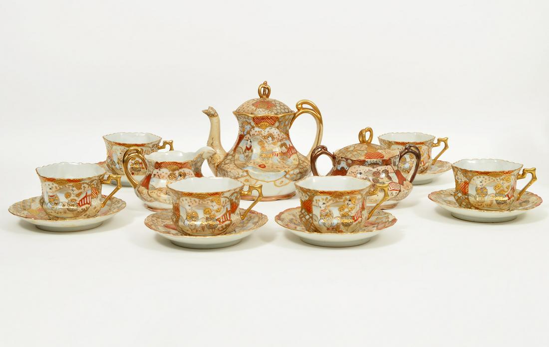 15 Piece Japanese Satsuma Tea Set (1 of 10)