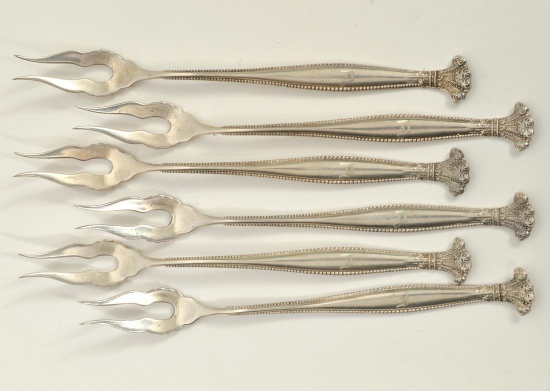 6 G. Shiebler Sterling Silver Olive Forks (1 of 4)