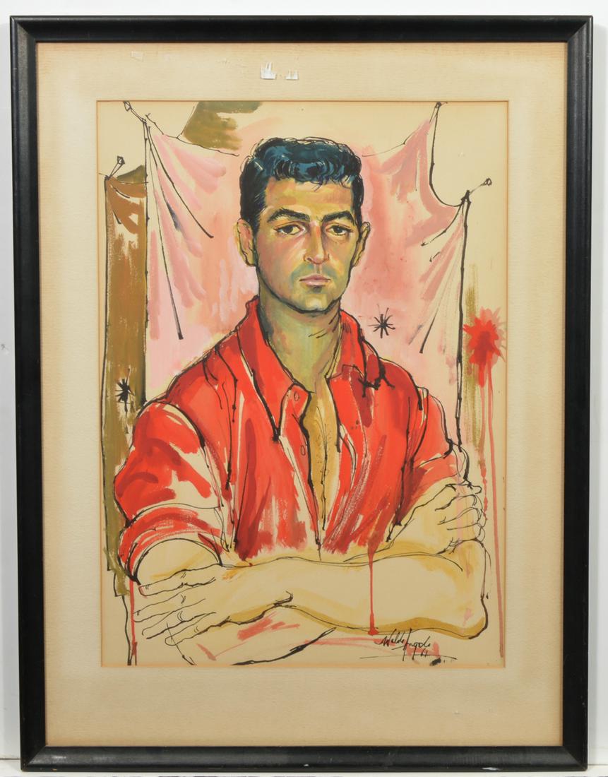 Waldo Angelo Watercolor Self Portrait Watercolor (1 of 5)