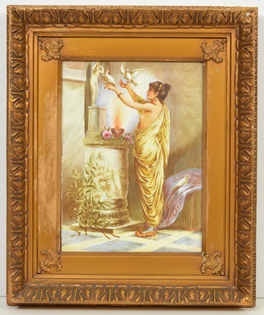 KPM Style Hand Painted Porcelain Plaque (1 of 5)