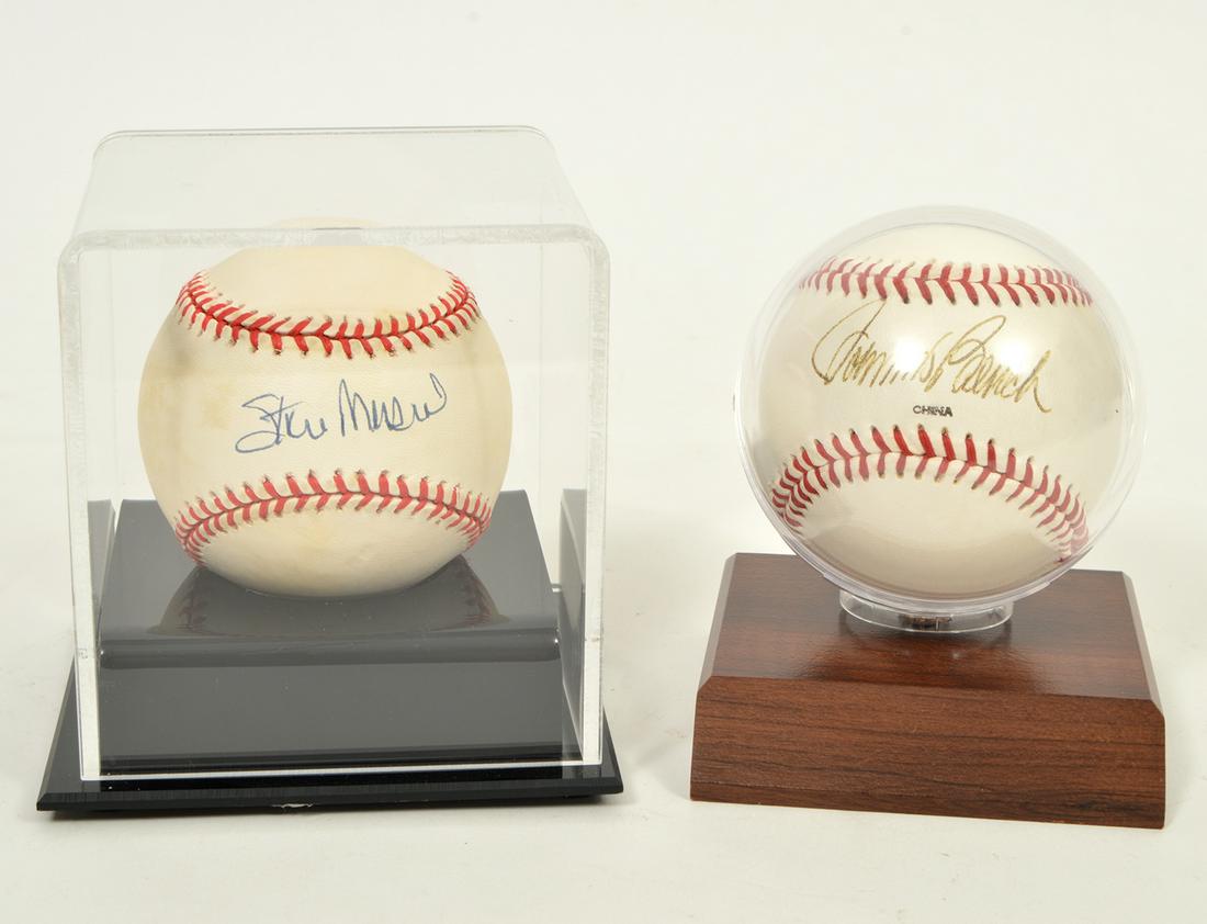 2 Signed Baseballs Johnny Bench & Stan Musial (1 of 4)