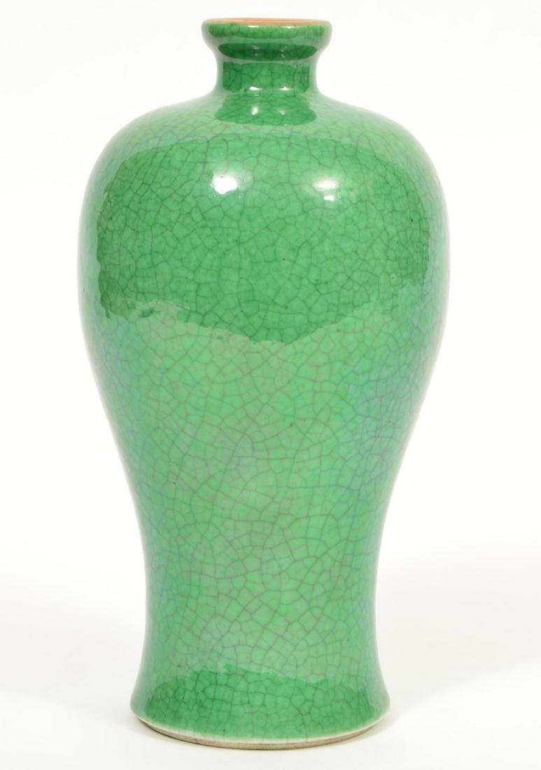 Antique Chinese Green Crackle Vase (1 of 9)