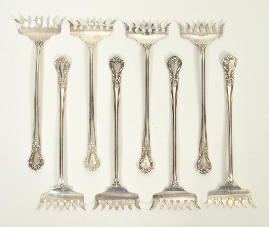8 Weidlich Sterling Silver Fish Forks 216 grams (1 of 5)