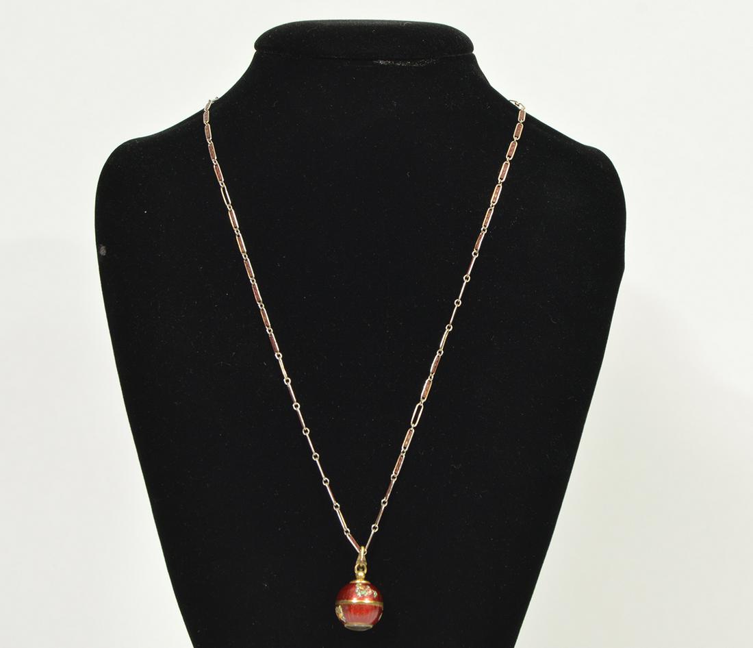 Antique Pierre Dore French Enamel Pendant Watch (1 of 9)